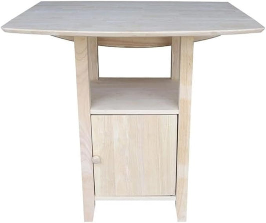 IC INTERNATIONAL CONCEPTS Dual Drop Leaf Bistro Table - Bar Height - with Storage
