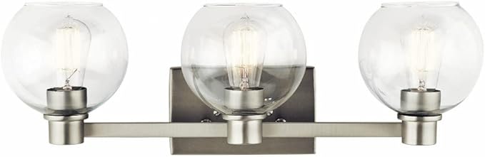 Kichler The Harmony 24.5 inch 3 light vanity light with clear glass Olde Bronze®