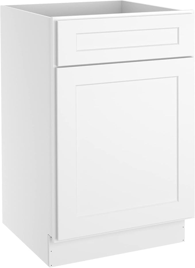 LOVMOR Kitchen Base Cabinets, Sideboard Storage Cabinet, Entryway Cabinet with 1-Drawer & Adjustable Shelf, 21" W X 24" D X 34-1/2"H