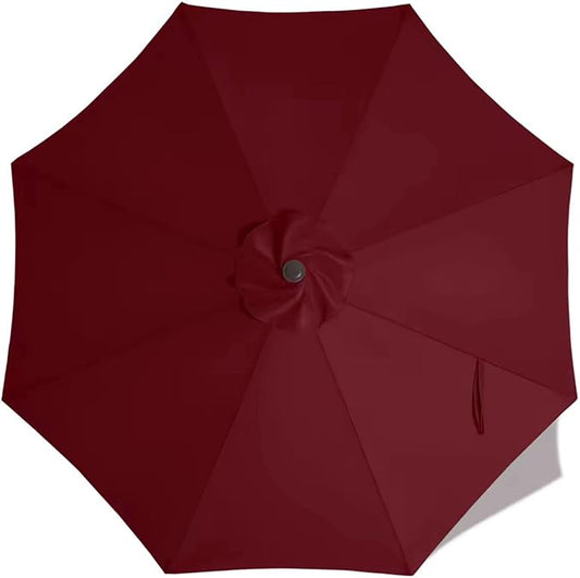 ABCCANOPY 10ft Outdoor Umbrella Replacement Top Suit 8 Ribs (Burgundy)