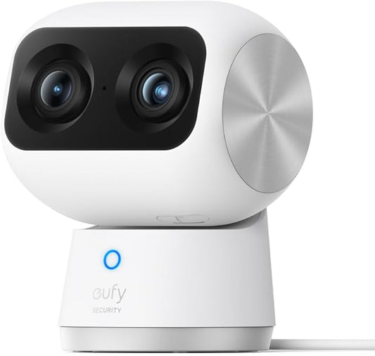 eufy Security Indoor Cam S350 & SoloCam S340(Bundle), Dual Cameras, 4K UHD Security Camera with 8× Zoom, 360° Camera, Baby Monitor, Pet Camera, Human/Pet Detection, AI Tracking