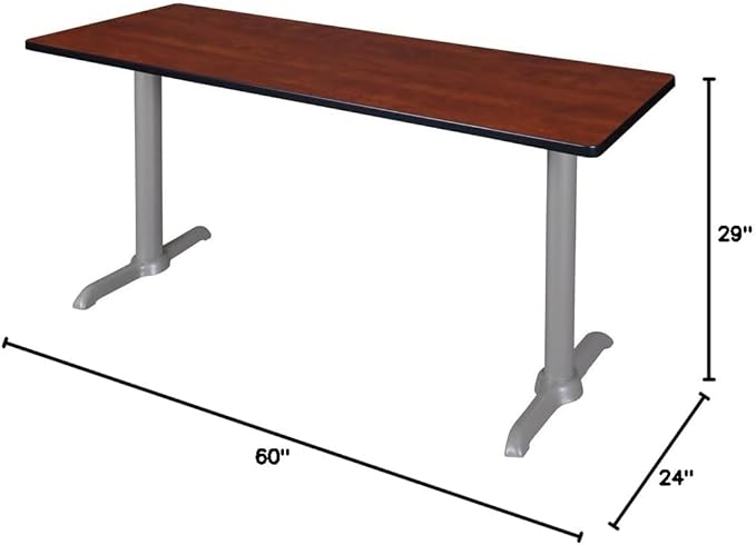 Regency Cain 60" x 24" Training Table- Cherry/Grey Base
