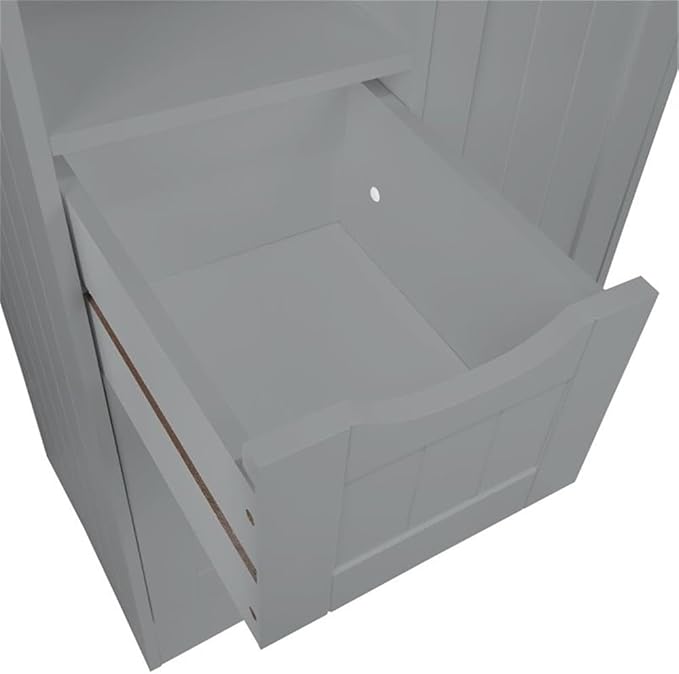 RiverRidge Ashland Collection 1 Door, 3 Drawer, Gray Floor Cabinet,Grey
