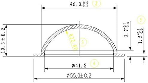 JMX Acrylic/PC CCTV Replacement Clear Camera Dome Cover Security Camera Housing Skylight Window (1.8 Inches, Transparent)