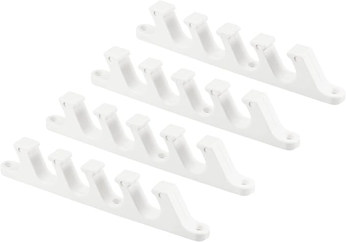 PATIKIL Chaise Adjustment Bracket, 4 Pack 5 Position Lawn Furniture Multi Position Back Support Adjuster for Outdoor Lounge Patio, White