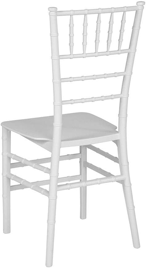 Flash Furniture 2 Pack HERCULES Series White Resin Stacking Chiavari Chair