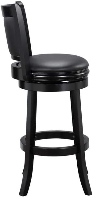 Boraam Augusta Bar Height Swivel Stool, 29-Inch, Black