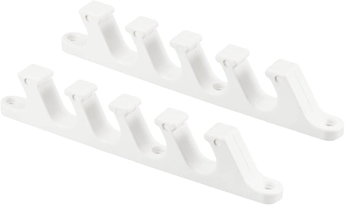 PATIKIL Chaise Adjustment Bracket, 2 Pack 5 Position Lawn Furniture Multi Position Back Support Adjuster for Outdoor Lounge Patio, White