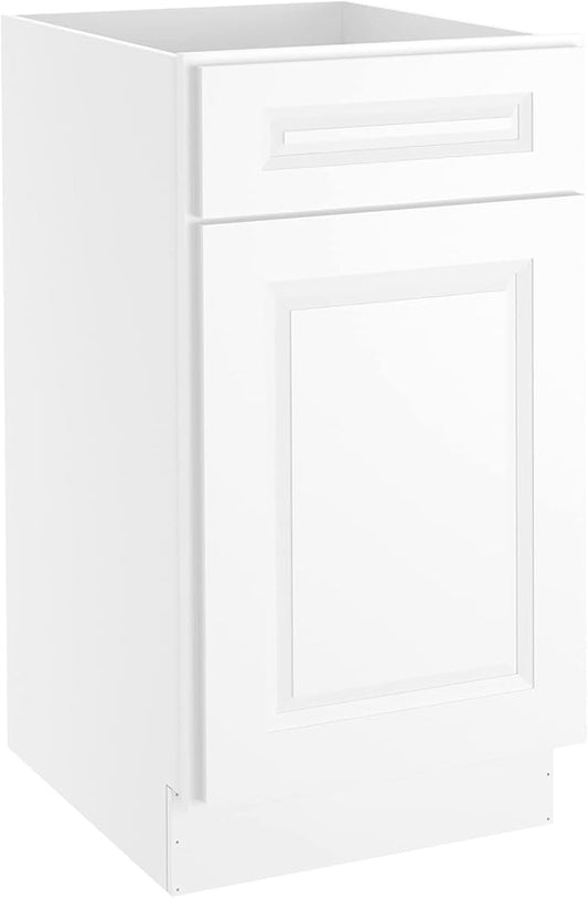 LOVMOR Kitchen Base Cabinets, Sideboard Storage Cabinet, Entryway Cabinet with 1-Drawer & Adjustable Shelf, 18" W X 24" D X 34-1/2"H