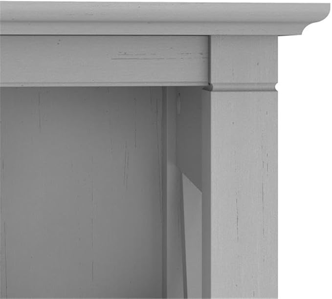 Bush Home Key West 5 Shelf Bookcase - Set of 2 | Tall Bookshelves in Cape Cod Gray | Sturdy Display Shelves for Library, Living Room, and Home Office