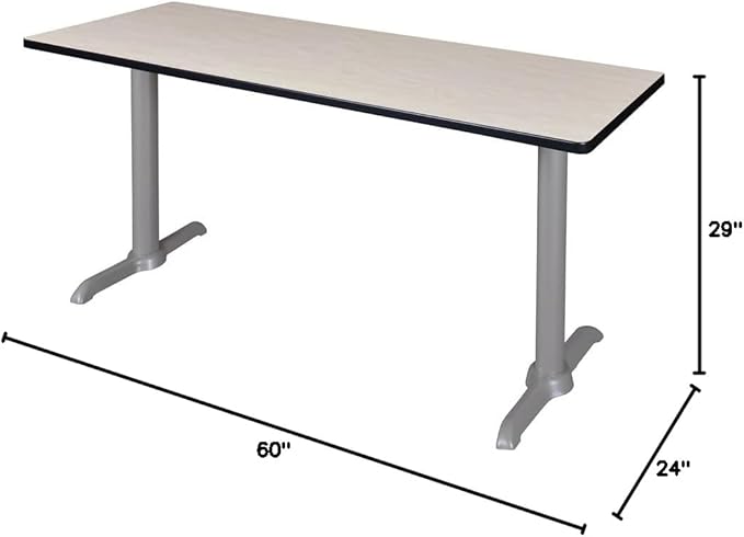 Regency Cain 60" x 24" Training Table- Maple/Grey Base