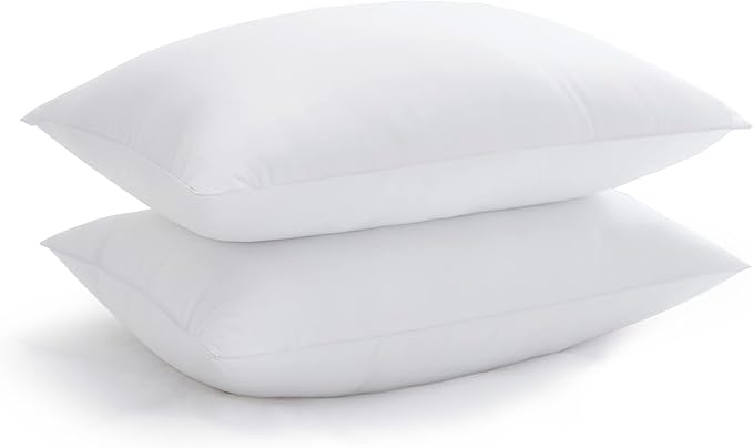 Acanva Bed Pillows for Sleeping, Cooling Hotel Quality with Premium Soft 3D Down Alternative Fill for Back, Stomach or Side Sleepers, King (Pack of 2), White