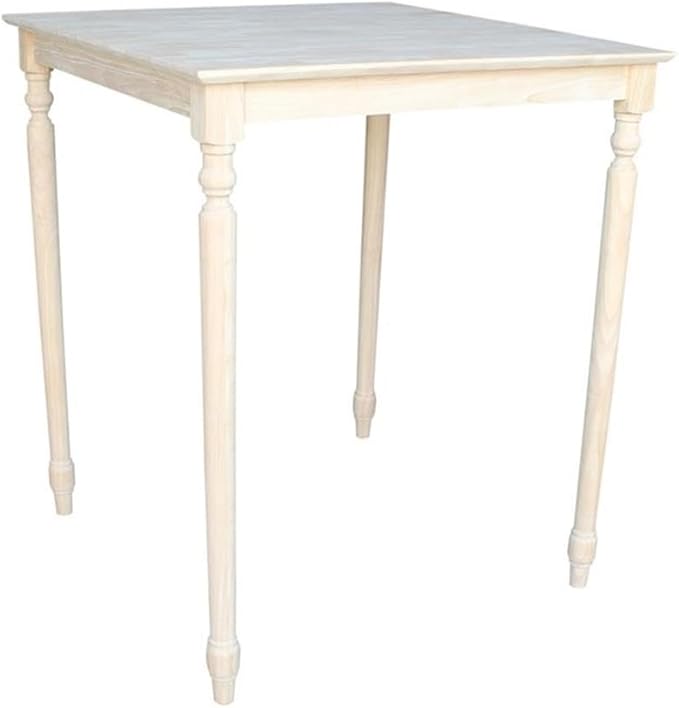 IC INTERNATIONAL CONCEPTS Solid Wood Top Table - Turned Legs