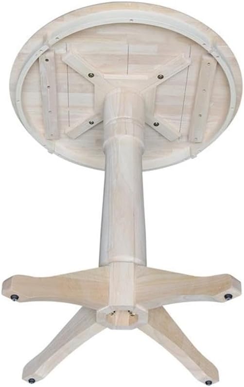International Concepts 30" Round Top Pedestal Table-34.9" H, Unfinished
