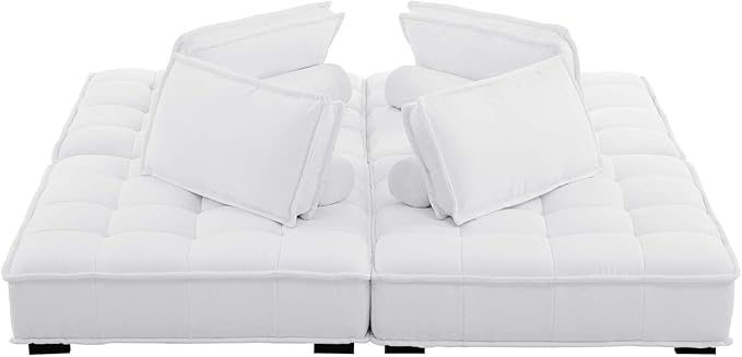 Modway Saunter, 4-Piece Sectional Sofa, White