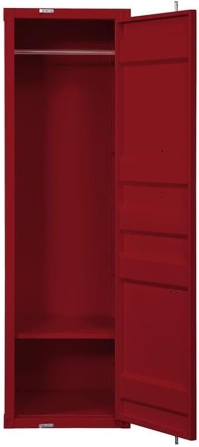 Acme Cargo Wardrobe Armoire with 1 Door in Red