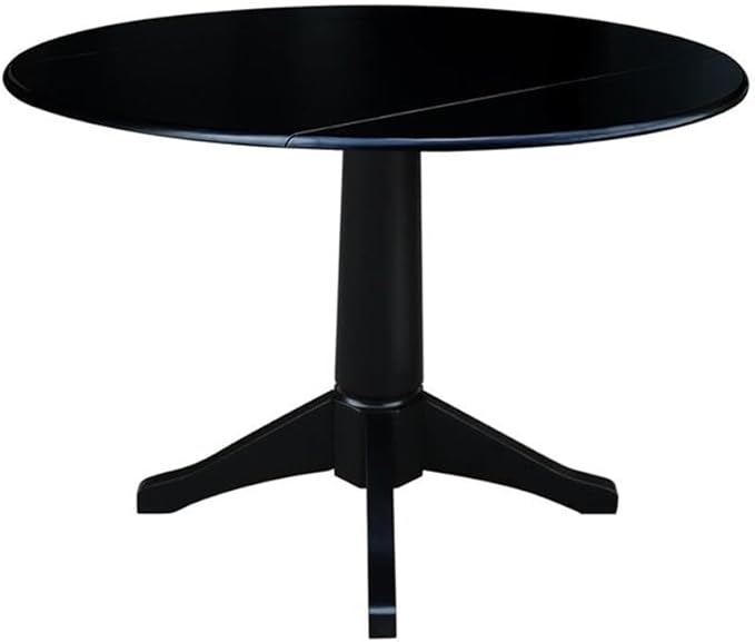 IC INTERNATIONAL CONCEPTS 42" Round Dual Drop Leaf Pedestal Table 30.3" H