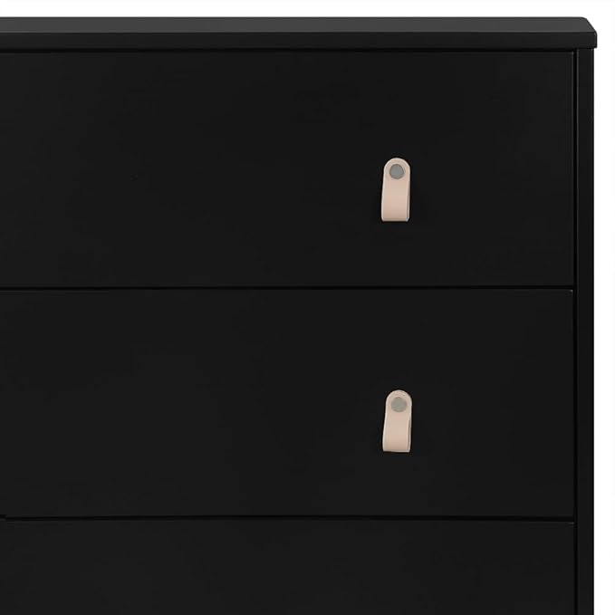 babyGap Legacy 3 Drawer Dresser with Leather Pulls and Interlocking Drawers by Delta Children, Ebony/Natural