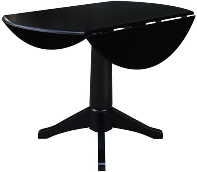 IC INTERNATIONAL CONCEPTS 42" Round Dual Drop Leaf Pedestal Table 30.3" H