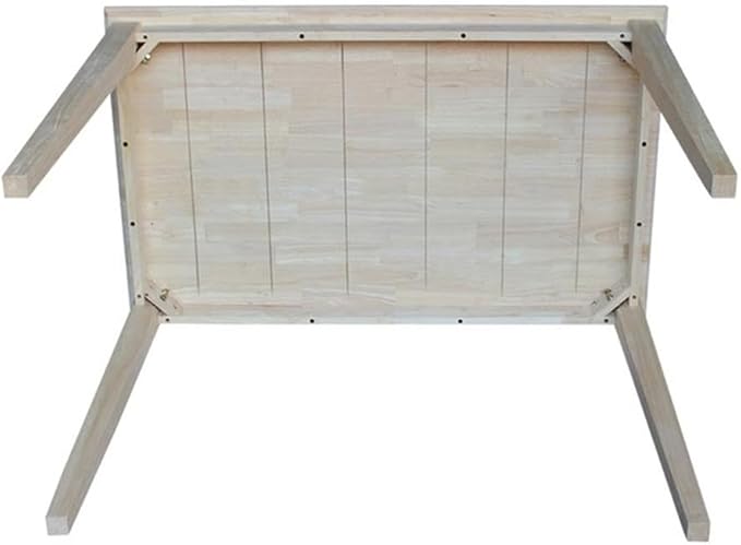International Concepts Solid Wood Top Dining table, 30 x 48, Unfinished