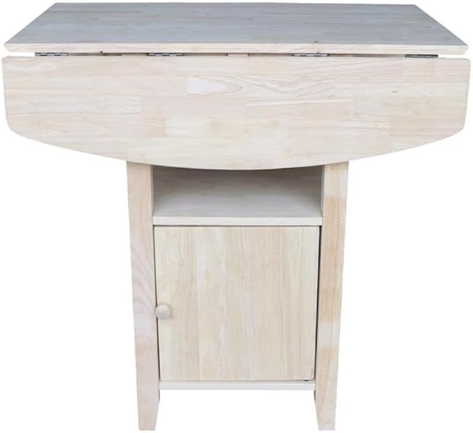 IC INTERNATIONAL CONCEPTS Dual Drop Leaf Bistro Table - Bar Height - with Storage