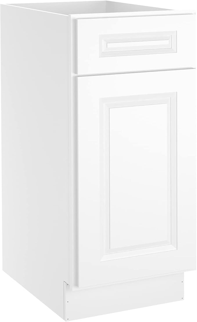 LOVMOR Kitchen Base Cabinets, Sideboard Storage Cabinet, Entryway Cabinet with 1-Drawer & Adjustable Shelf, 15" W X 24" D X 34-1/2"H