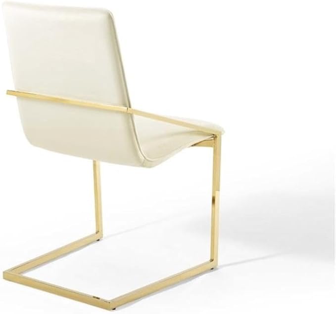 Modway Pitch Performance Velvet Dining Armchair, Gold Ivory