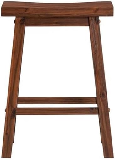 Boraam Sonoma Backless Saddle Kitchen Counter Stool - Chestnut Wire-Brush - Set of 2