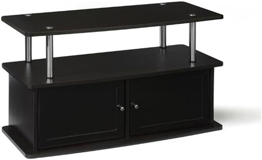 Convenience Concepts Designs2Go 40 inch TV Stand with 2 Storage Cabinets and Shelf, Espresso