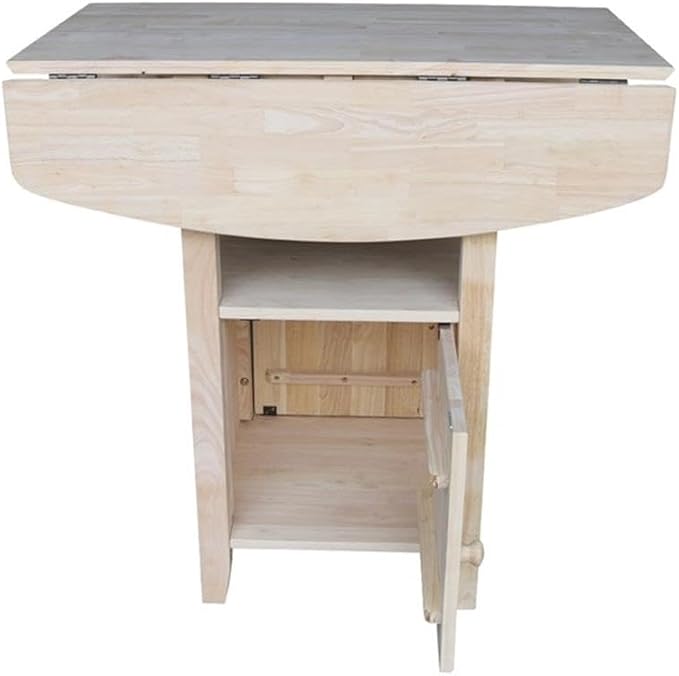 IC INTERNATIONAL CONCEPTS Dual Drop Leaf Bistro Table - Bar Height - with Storage