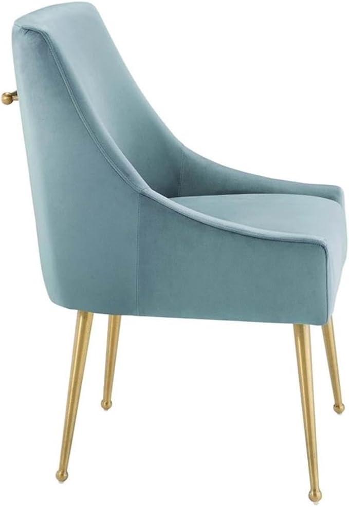 Modway Discern Upholstered Performance Velvet Dining Chair, Light Blue