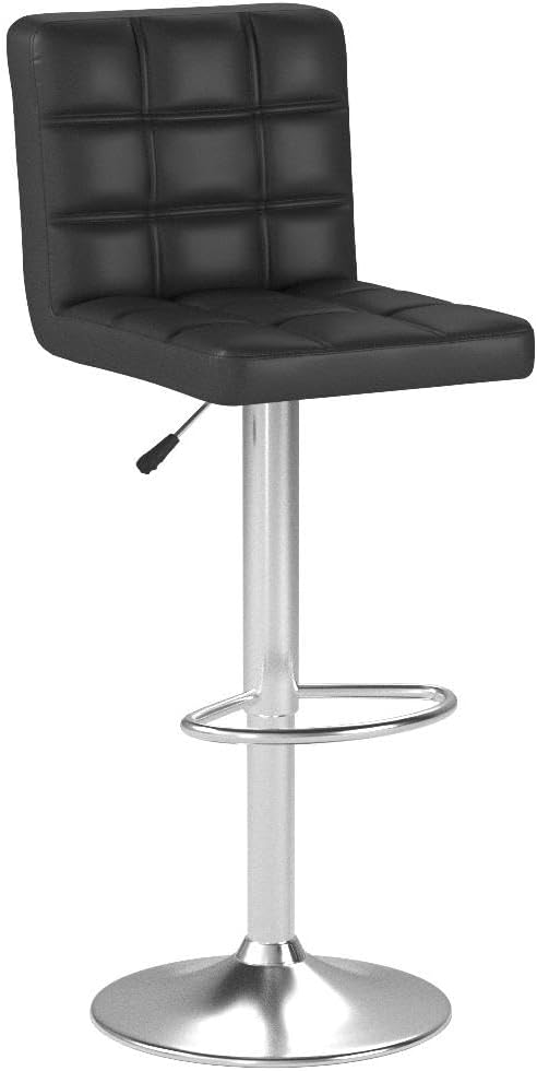 BestOffice Modern Bar Stool Set of 2 Barstools Height Adjustable Counter Height Swivel Bar Stool PU Leather Bar Chairs Hydraulic Dining Room Chairs Home Kitchen Stools