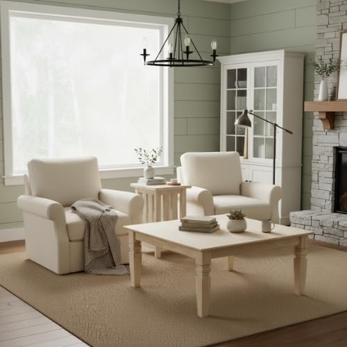 International Concepts, 18"H Java Square Coffee Table, Farmhouse, Living Room Furniture, Sturdy Solid Parawood, Paint or Stain in Any Color, Easy Assembly, Unfinished