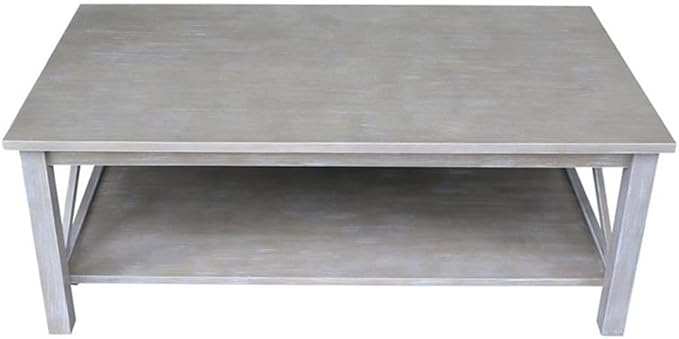 International Concepts Hampton Coffee Table, Washed Gray Taupe