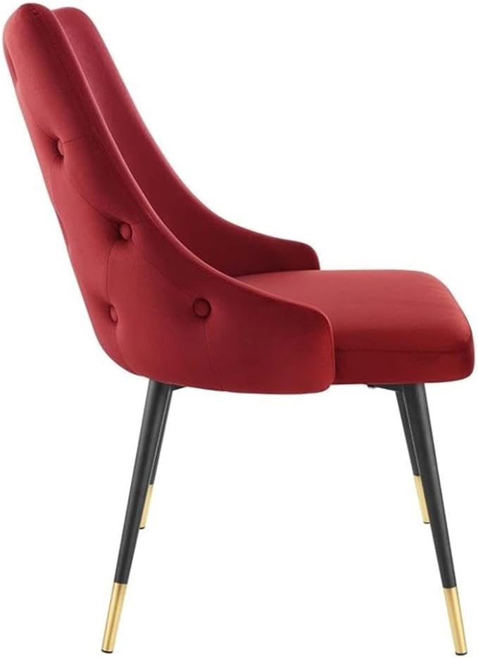 Modway EEI-3907-MAR Adorn Tufted Performance Velvet Dining Side Chair, Maroon