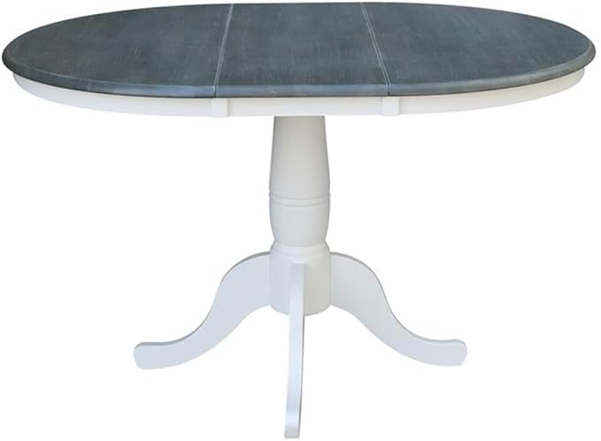 International Concepts 36" Solid Wood Extension Dining Table with 4 Chairs