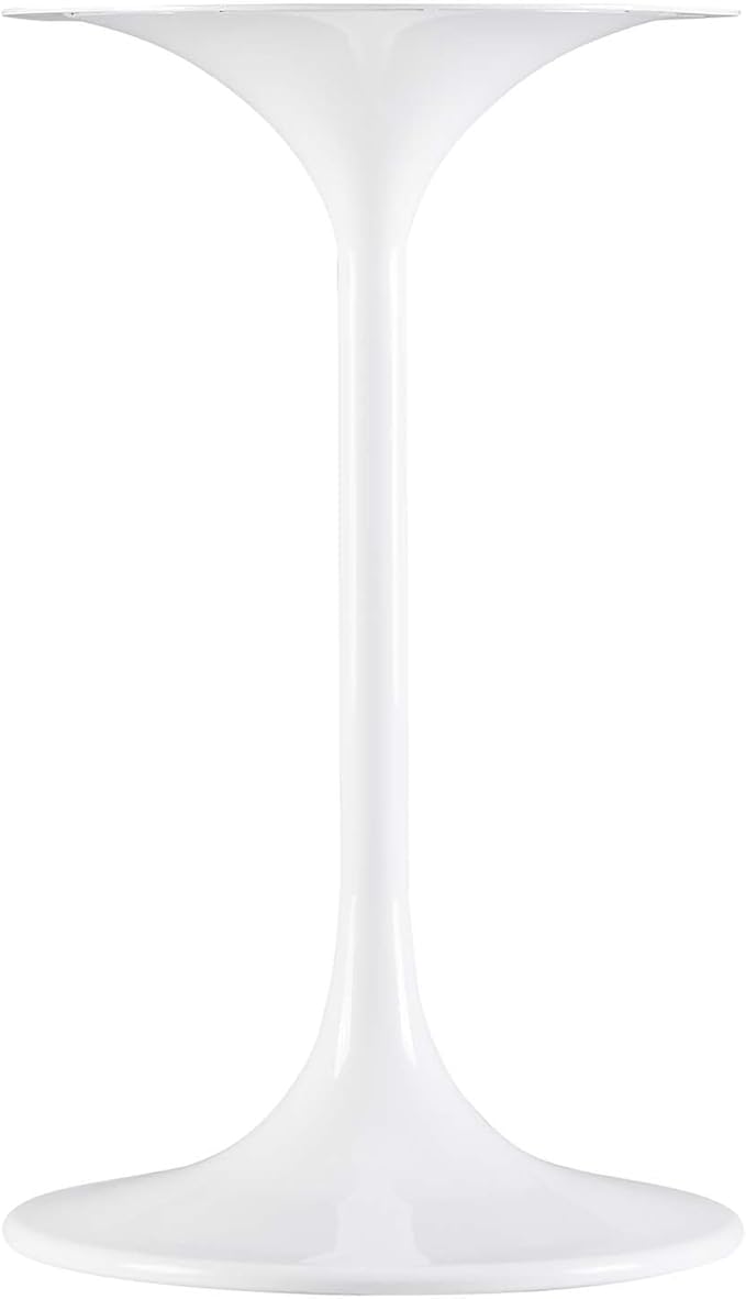 Modway Lippa Round 20" Wood Grain Mid-Century Modern Side Table, White Chevron Walnut