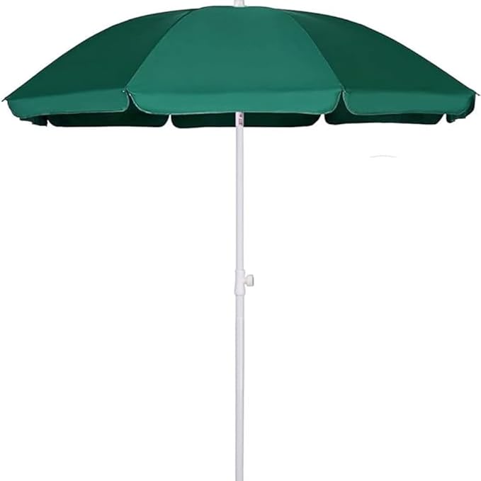 AMMSUN 6FT Portable Picnic Outdoor Canopy Sunshade Beach Umbrella with Tilt Function, Small Patio Umbrella - Green