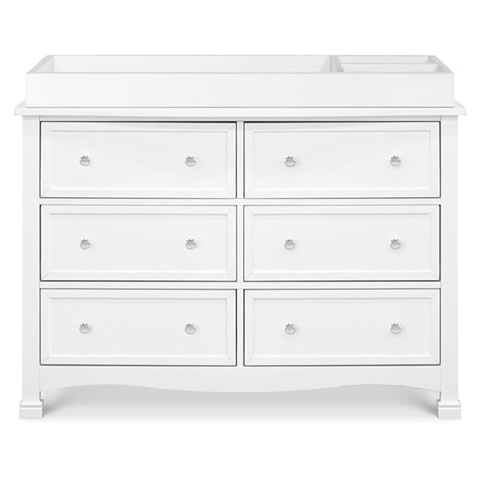 Kalani Baby Dresser for Nursery - GREENGUARD Gold Certified Wooden 6 Drawer Double Dresser - Kids Dresser for Boys and Girls - Multi-Purpose White Dresser for Bedroom, Living Room, and Hallway