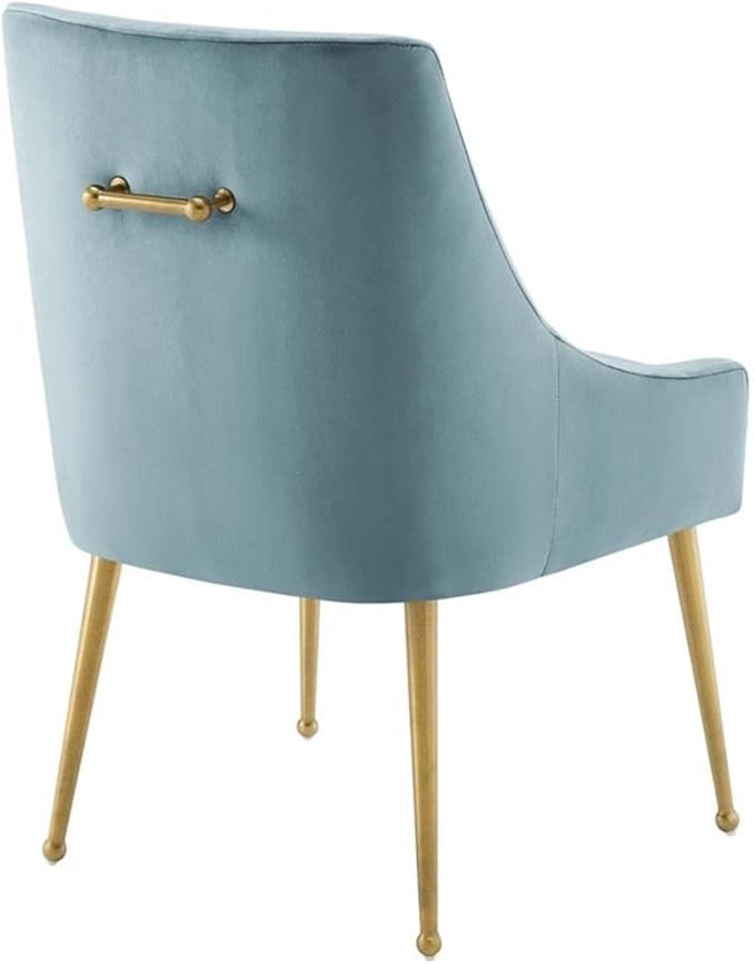 Modway Discern Upholstered Performance Velvet Dining Chair Set of 2, Light Blue