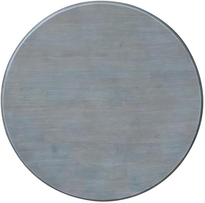IC INTERNATIONAL CONCEPTS 36" Round Solid Wood Gray Table-Dining Height