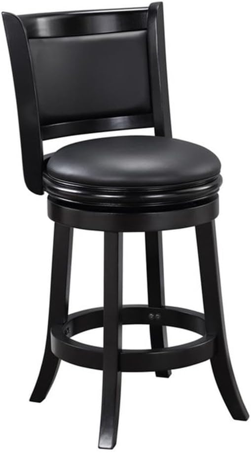 Boraam Augusta Swivel Counter Height Stool, Black