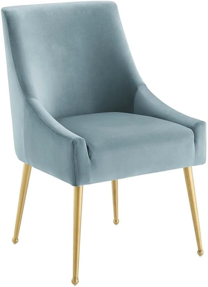 Modway Discern Upholstered Performance Velvet Dining Chair, Light Blue