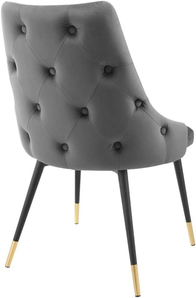 Modway EEI-3907-GRY Adorn Tufted Performance Velvet Dining Side Chair, Gray