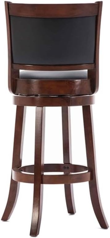 Boraam Augusta Bar Height Swivel Kitchen Bar Stool - Black/Cherry
