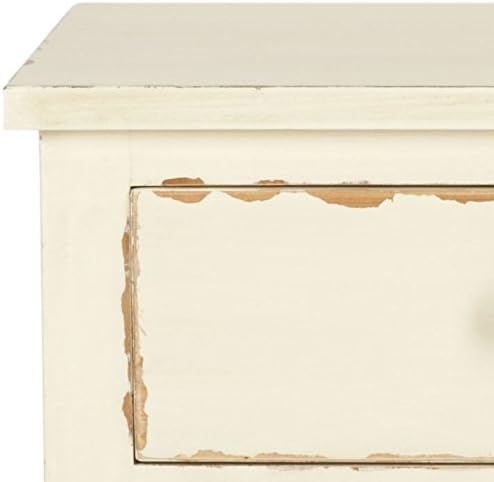 Safavieh American Homes Collection Maxine Vintage Cream Accent Table,Vanilla