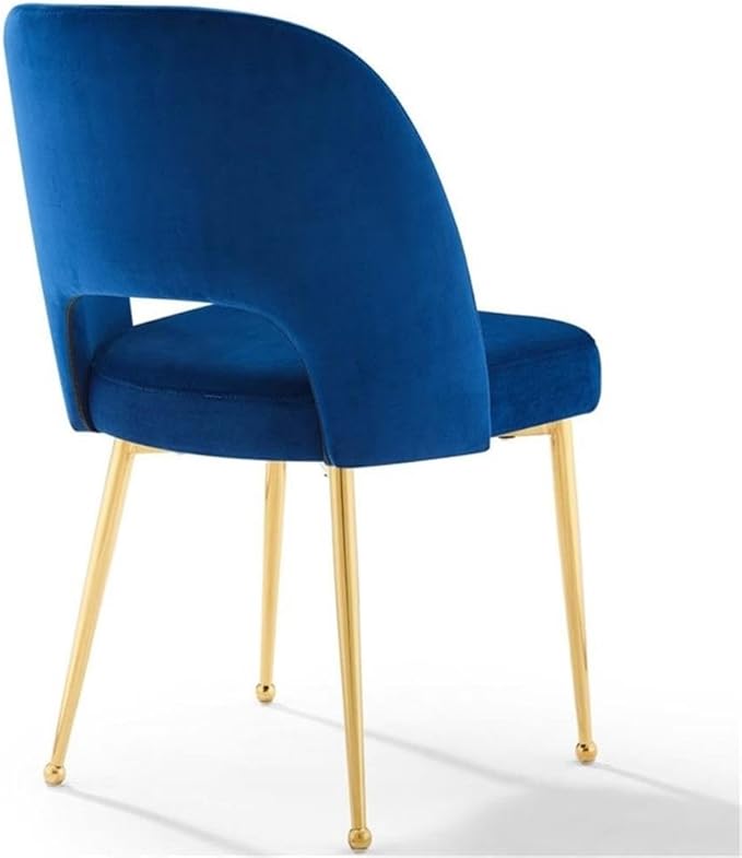 Modway Rouse Dining Room Side Chair Set of 2, Navy