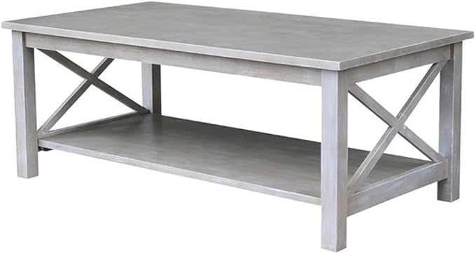 International Concepts Hampton Coffee Table, Washed Gray Taupe