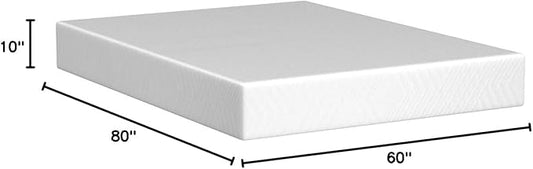 MLILY EGO Memory Foam Mattress, 10 inch Medium Firm Mattress Bed in a Box Green Tea and Cooling Gel Infused CertiPUR-US Certified, Made in USA (Queen)