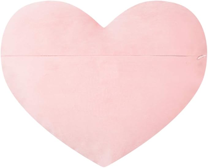 JWH Heart Flower Throw Pillow Covers Decorative Floral Shaped Accent Cushion Soft Pillowcase for Sofa Couch Living Room Bed Chair 14x16 Inches Bright Pink